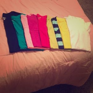 Colored short sleeve shirts